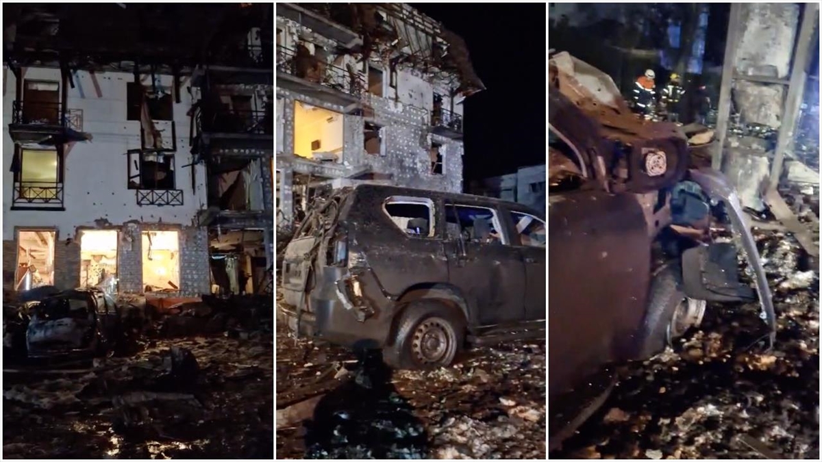 Ukrayna’daki savaşı takip eden AA ekibinin kaldığı otel füzelerin hedefi oldu
