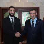 Cumhurbaşkanı Yardımcısı Yılmaz, Suriye Cumhurbaşkanı Şara ile görüştü